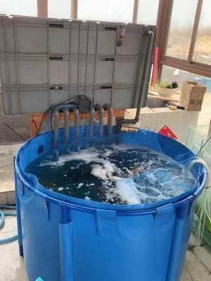 Rainbow Round PVC Fish Pond – Bracket-Supported Aquaculture Tank