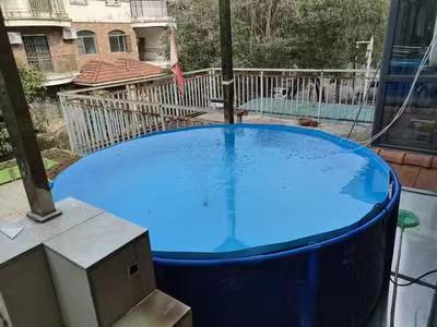 Rainbow Round PVC Fish Pond – Bracket-Supported Aquaculture Tank