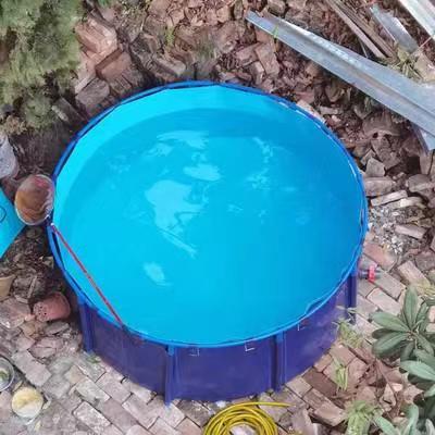 Rainbow Round PVC Fish Pond – Bracket-Supported Aquaculture Tank