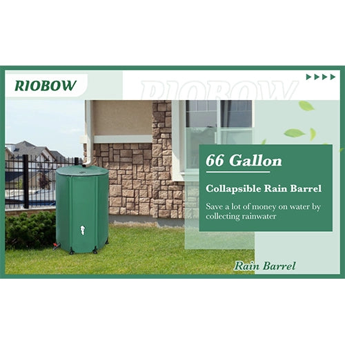 66-Gallon Foldable PVC Rain Barrel – Affordable Soaking Tank