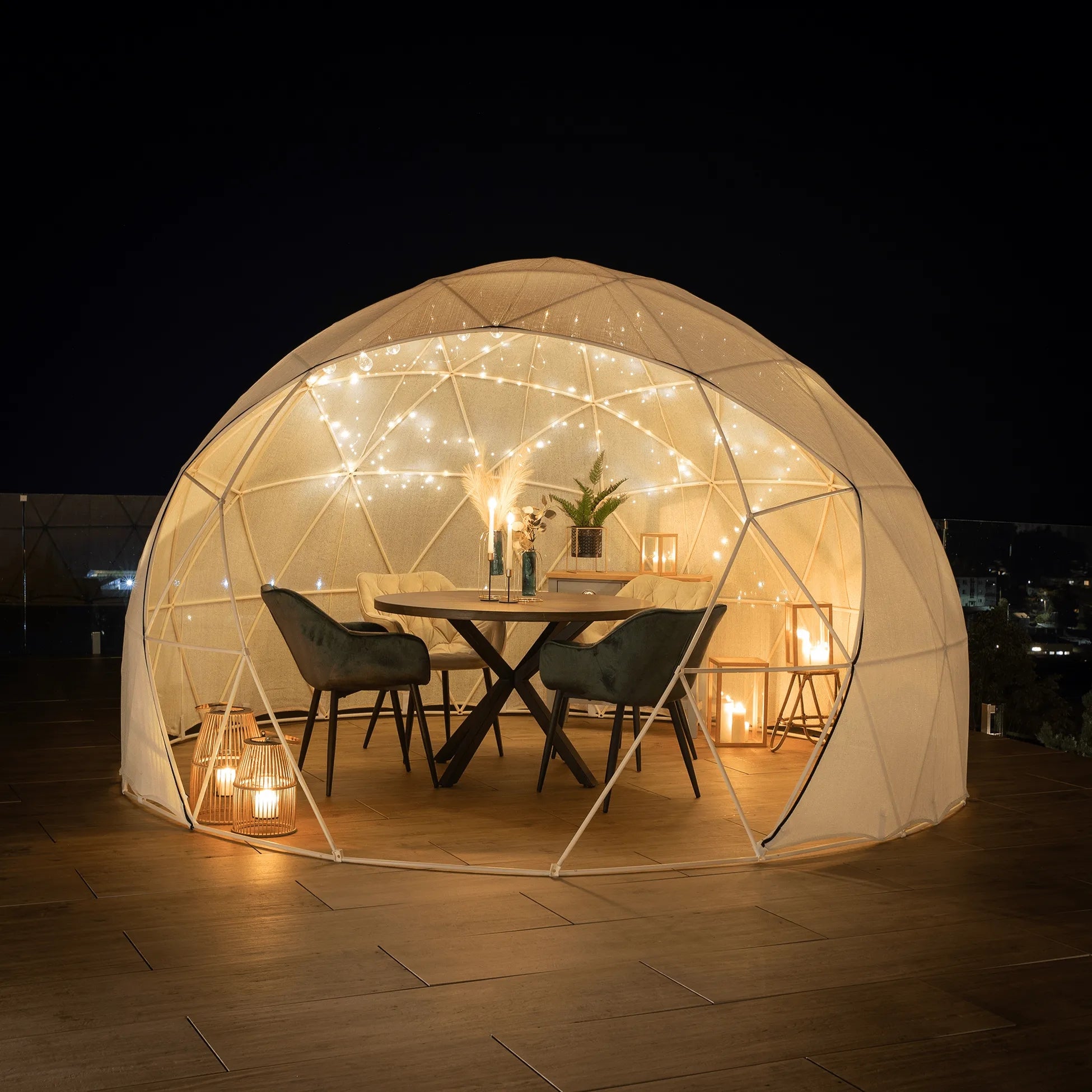 Keystar Transparent Garden Dome Shed | All-Season Outdoor Storage & Lounge Shelter