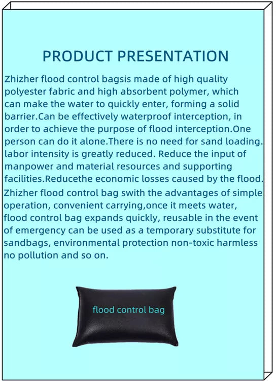SAP Water-Activated Sandless Flood Barriers – Eco Flood Protection Solution
