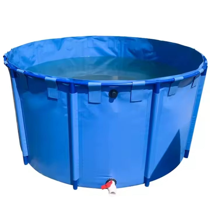 Rainbow Round PVC Fish Pond – Bracket-Supported Aquaculture Tank