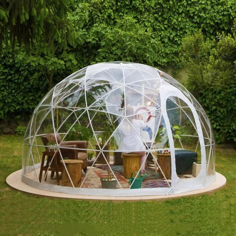 Keystar Transparent Garden Dome Shed | All-Season Outdoor Storage & Lounge Shelter