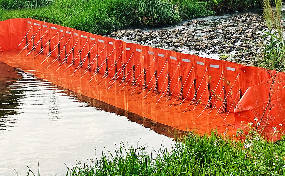 Self-Rising Water Gate Flood Barrier for Urban Flood Control