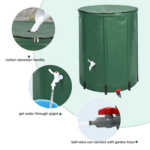 500L Stackable PVC Rainwater Harvesting Barrel